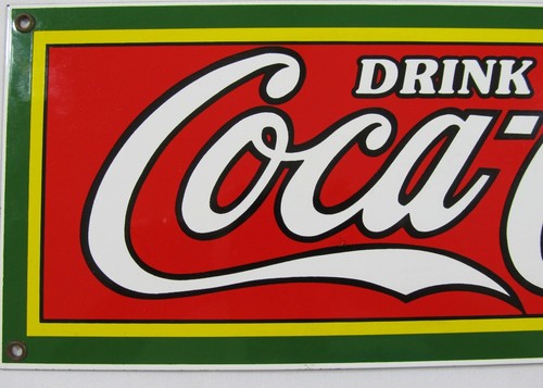 ~Bebe Coca-Cola~ Letrero de Porcelana sobre Metal Hecho en EE. UU. 1989 ¡Publicidad Ande Rooney! - Imagen 9 de 12