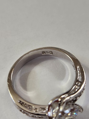 Lot of 2 Fashion Cocktail Rings Green & Clear CZ 18K GE 5.5 Clear Iolite RSQ 6.5 - Picture 4 of 9