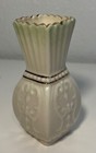 Vintage Belleek Toy Panel 3 3/4" Vase Green Tint Gold Trim 6th Mark — photo 3