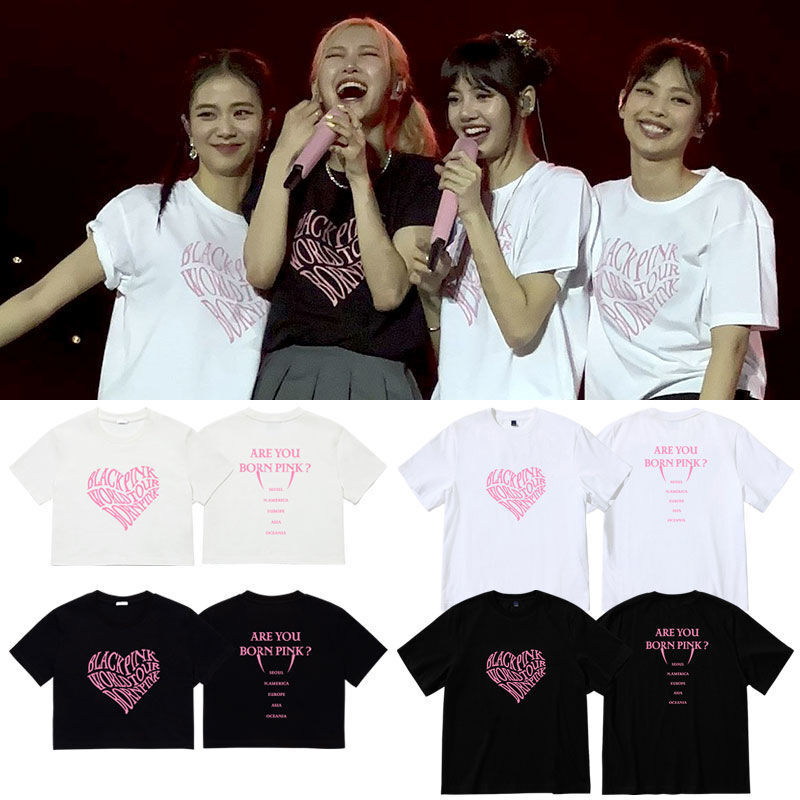 BLACKPINK BORNPINK Tシャツ　Short KPOP BORN PINK World Tour Jennie Jisoo Lisa Rose T-Shirt