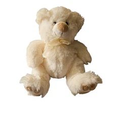 Wishpets Angelia Sitting Pawee Plush Stuffed Animal Toy Bear 11", Cream