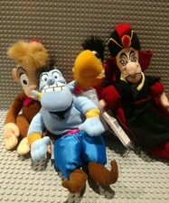Aladdin Mini Bean Bag 8" Genie, Abu, Jafar, Iago -NWT Retired Disney Store