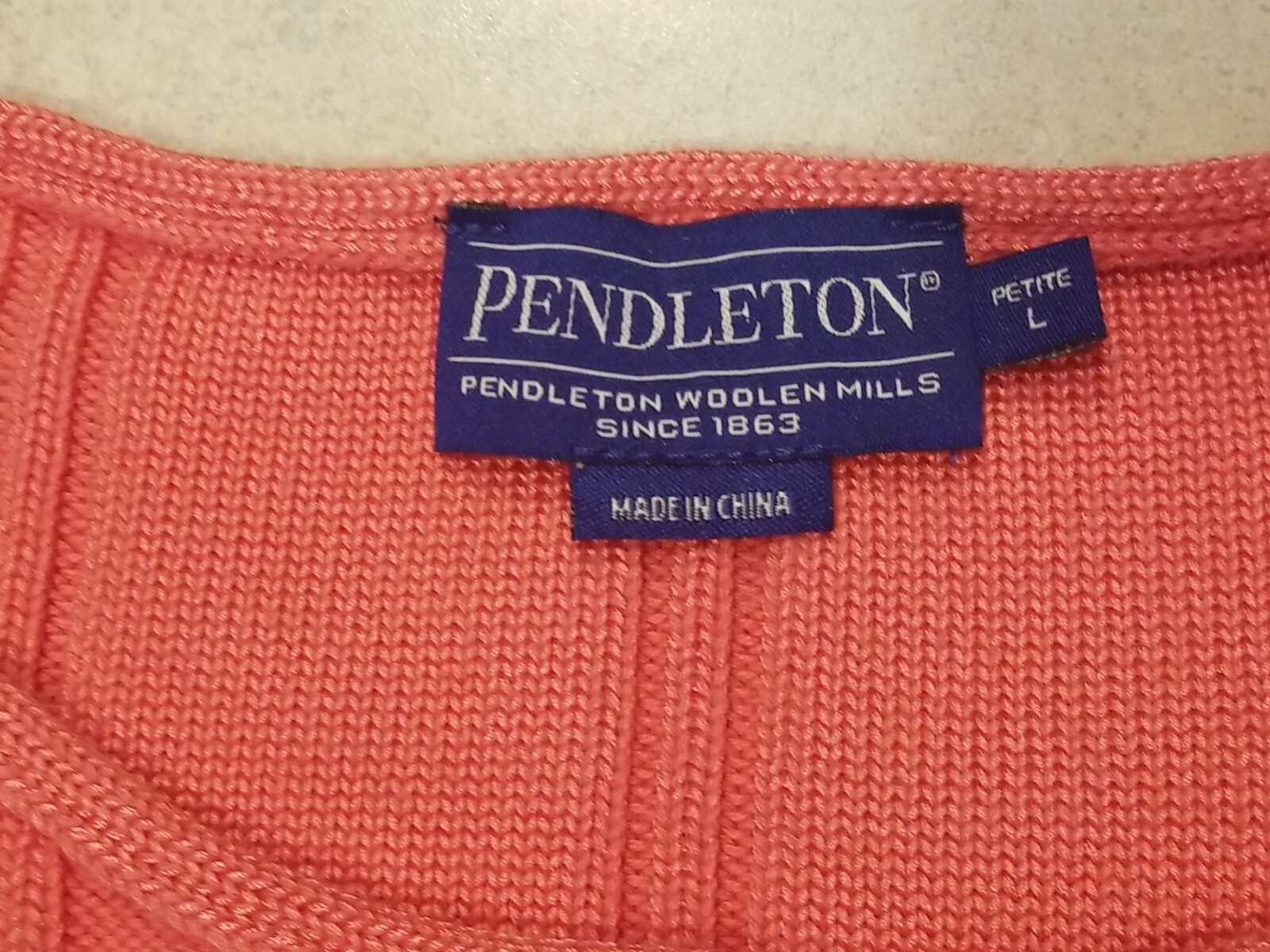 Pendleton Petite Large Cable Knit Long Sleeve Swe… - image 2
