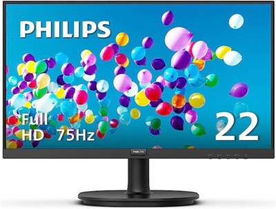 PHILIPS 22 inch Class Thin Full HD (1920 x 1080) 75Hz Monitor, 22''