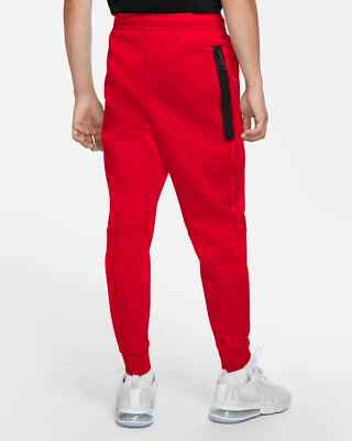 Nike Sportswear Tech Fleece Joggers Red Black NEW CU4495 657