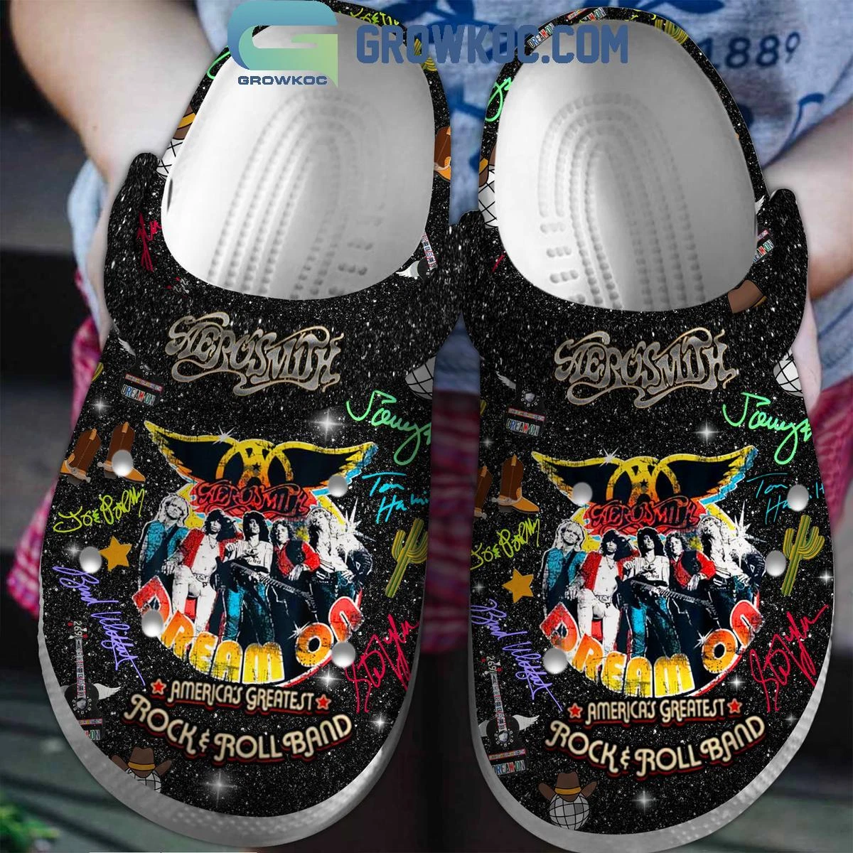 Aerosmith America’s Greatest Rock And Roll Band Clogs