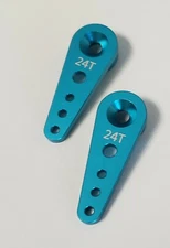 2 PCS. CNC 24T ALUMINUM SERVO ARM TWO PIECES  - U.S. SELLER