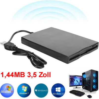 External USB Floppy Disk Drive FDD 1.44MB 3.5 inch Diskettenlaufwerk Diskette DE