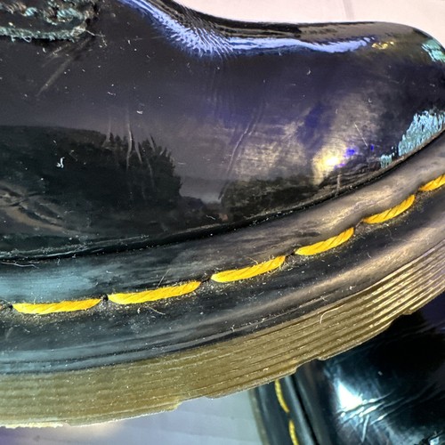 Dr Martens Grunge Y2K Patent Leather Combat Boots US Womens 8 UK 6 EUC - Bild 9 von 9