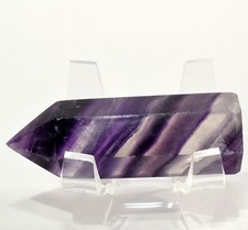 2.3 " Violet Fluorine Point Naturel Superposé Minérale Wand Réunis Cristal -
