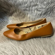 Time And Tru Flats Womens Size 8 Brown Slip On Ballet Shoes Lightweight