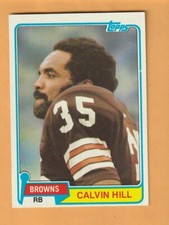 Calvin Hill Clevland Browns 1981 Topps #398 Yale Bulldogs 9Y