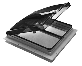 CRL V209235 Smoke 14" x 14" Plexiglass Roof Vent - Picture 2 of 2