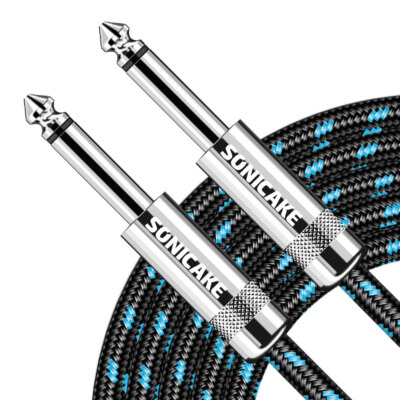 6M Electric Guitar Lead Cord Cable Jacks For Amp Pedals Instrument 6.35mm Leads