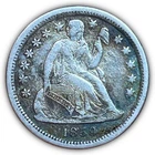 1859-O Seated Liberty Silver Dime Extremely Fine XF Coin, Details #19039