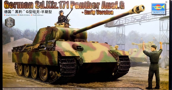 German Sd.Kfz.171 Panther Ausf. G Tank Panzer 1:16 Model Kit Trumpeter 00928-image