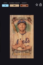 DIGITAL CARD, TOPPS Bunt 21 DAVID WRIGHT ICONIC WOOD BASE RIP EXCLUSIVE, NY METS