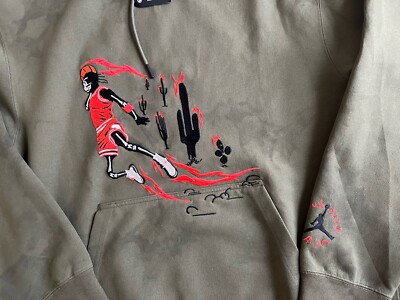 Jordan Brand × Travis Scott / Washed Suede Hoodie Black Air Jordan - Travis Scott x Pullover Hoodie - Black | Dark