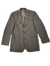 Hugo Boss Blazer Mens 40R Taupe Garys Wool Sport Coat Suit Jacket VTG USA Made
