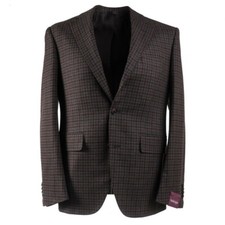 NWT 3195 SARTORIA PARTENOPEA Layered Check Soft Wool-Cashmere Sport Coat 40 R