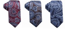 Tasso Elba Men's Paisley 3.25'' Silk Neck Tie, Assorted Colors, One Size