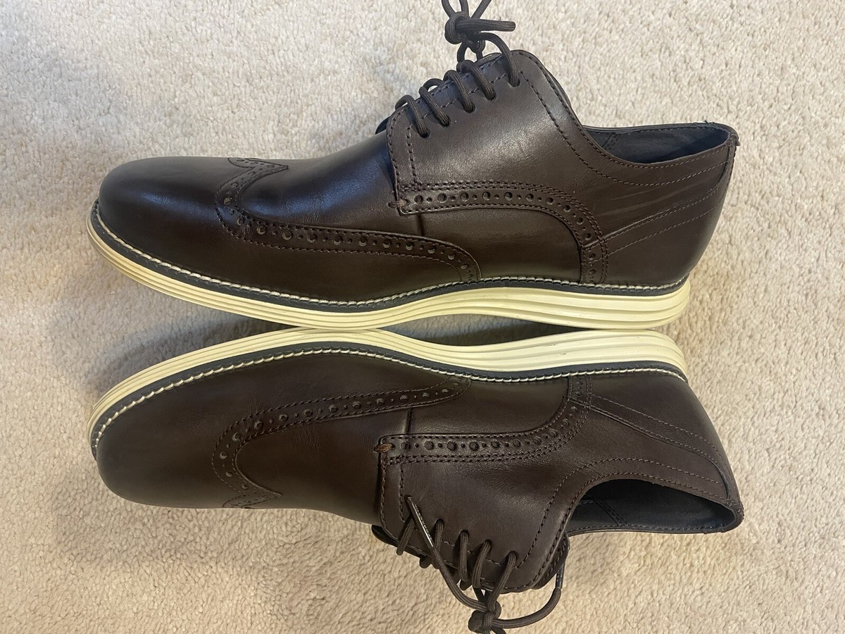 Mens Cole Haan Wingtip Brown Suede Brogue Derby‎ Dress Shoes Size 10 W Wide GUC Cole Haan Men main image 3