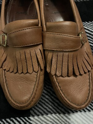 Vintage Allen Edmonds Woodville Tan Deerskin Tassel Loafers  display picture 1