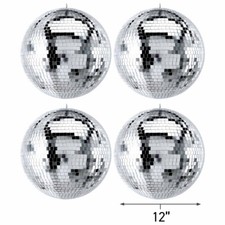 ProX MB-12 12" ABS DJ Club Effect Lighting Mirror Disco Balls 4 Pack
