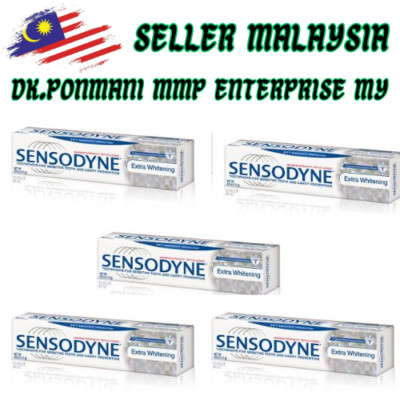 5 X SENSODYNE Extra Whitening Repair Protect Fluoride Daily Toothpaste 100ml