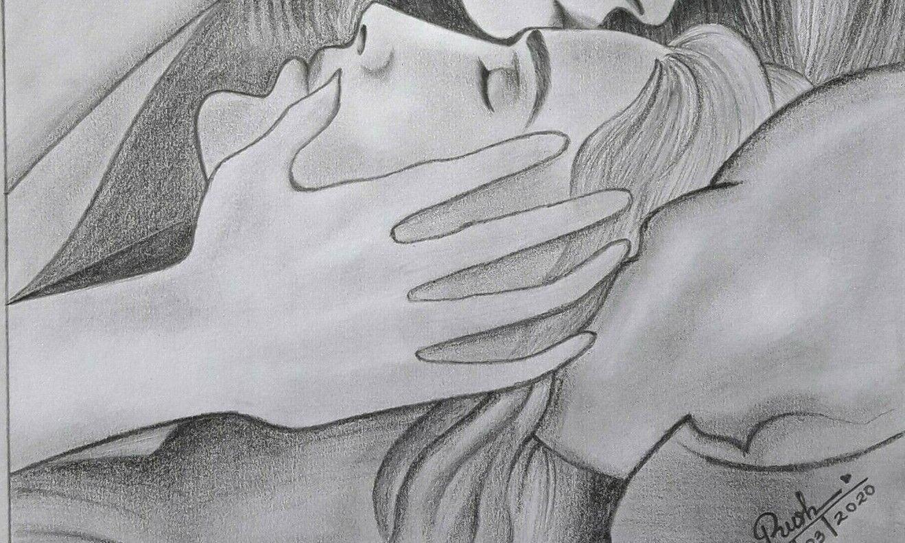 42 Simple Pencil Sketches Of Couples In Love - Artistic Haven