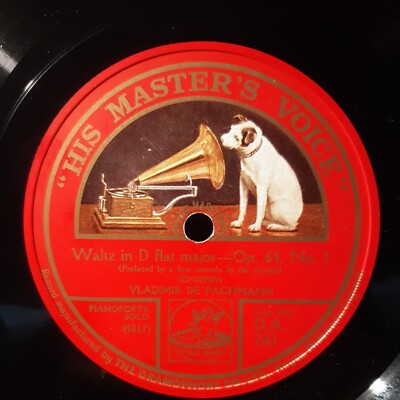 Vladimir de Pachmann -Waltz In D Flat Major - Op. 64, No. 1 HMV D.A. 761 E