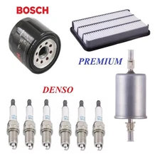 Tune Up Kit Air Oil Fuel Filters Spark Plugs For ISUZU RODEO V6 3.5L 2004