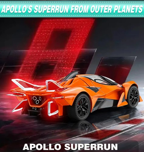 1:24 Apollo Project EVO Model Super Sport Racing Car Diecast Toy Vehicle Light - Bild 9 von 27