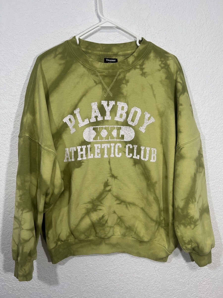 Playboy By Pacsun Sweatshirt Womens Size XS Green Pullover Graphic