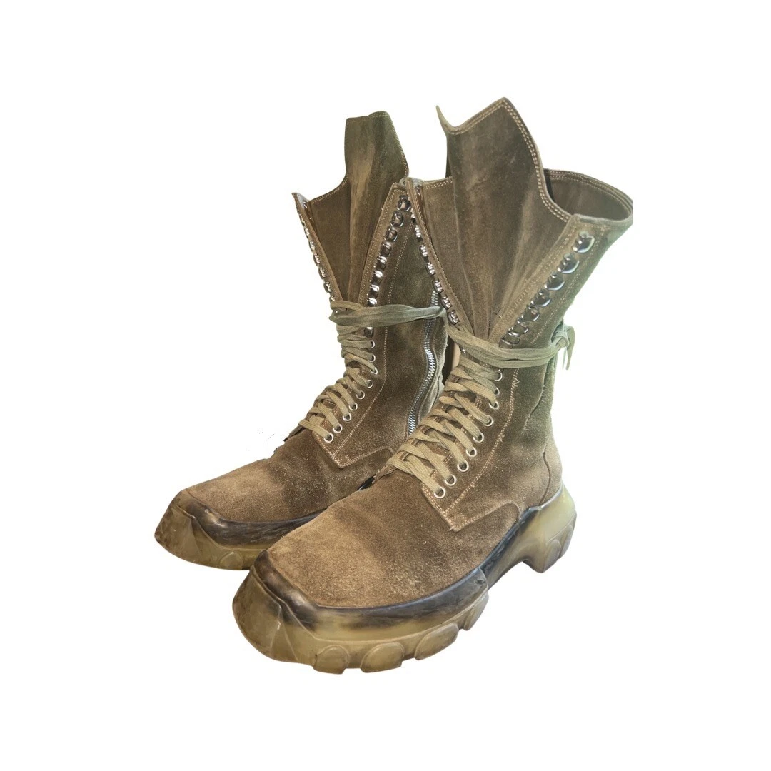 Rick Owens Tractor Bozo Boots High Lace Up Size 45 / 12 | eBay