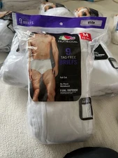 Fruit of the Loom Men's White Briefs (9 pack) - Size Medium