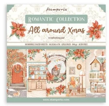 All Around Xmas - Stamperia 12" x 12" Paper Pad Romantic Christmas 10/pk