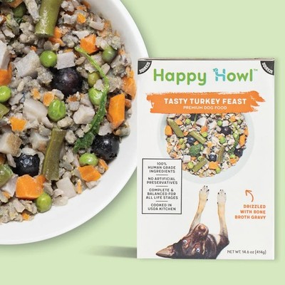 Happy Howl Dog Food 14.6 oz Six-Pack (Beef Turkey) Free & Fast