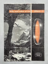 Vintage Zeiss Ikon  Why and When to Use Filters   Brochure Photo Filter Guide