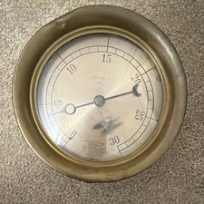 Antique Vintage Gauge Crosby Steam Gage Valve Co. Boston Usa - Brass 1939