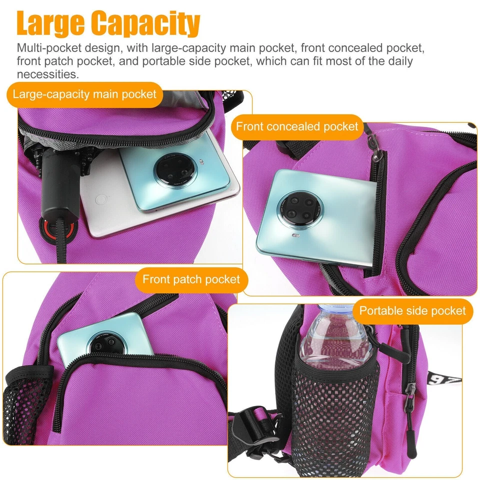 Wasserdichte Brusttasche Travel Shoulder Sling Rucksack Umhängetasche Damen - Bild 3 von 4