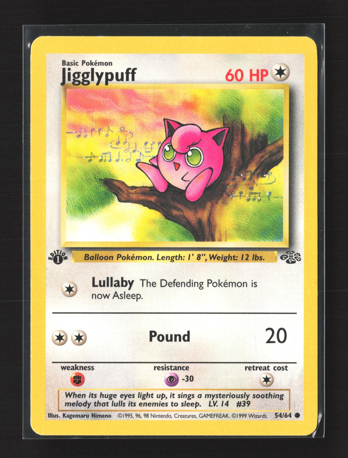 Pokemon Jungle #54/64 Common, First Edition Jigglypuff
