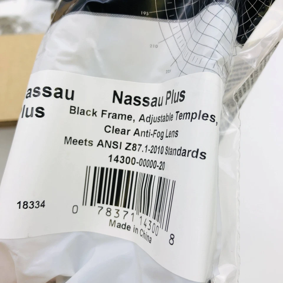 3M 14300-00000-20 Safety Glasses Nassau Plus Blk Frame Clear Anti Fog 20pr/Case - Image 3 of 4