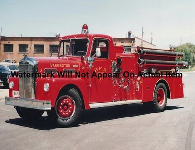 Barrington IL 1956 Ward LaFrance Fire Truck Engine 1 Photograph Print 8.5x11''
