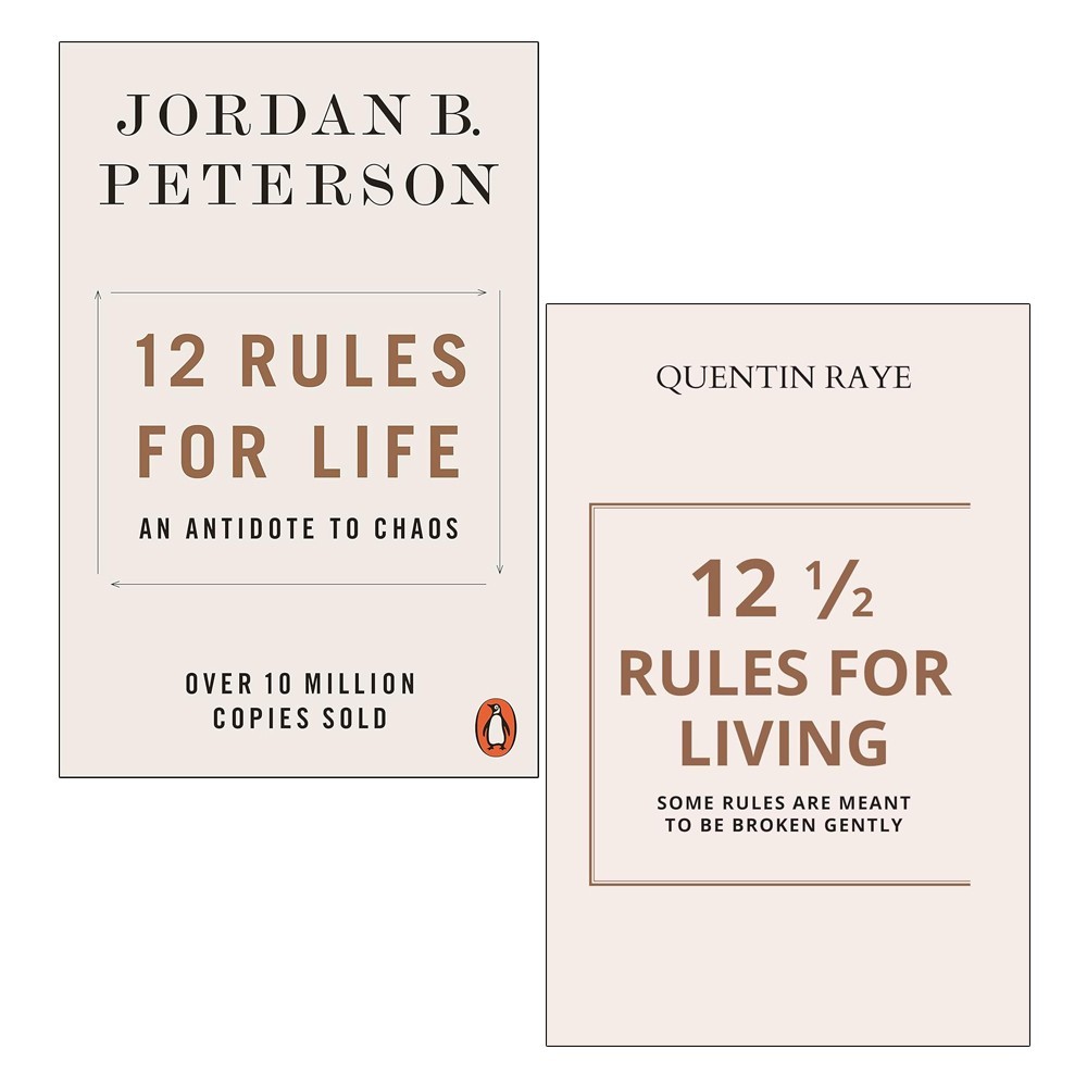 12 Rules for Life Jordan B Peterson, 12 1/2 Rules For Living Quentin Raye 2 book