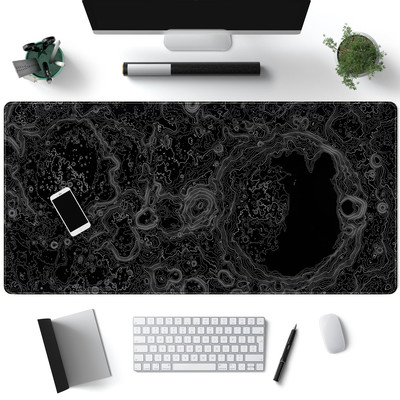 Dimensional Black Topographic Desk Mat Gaming Desk Pad Large Gaming Mouse Pad...