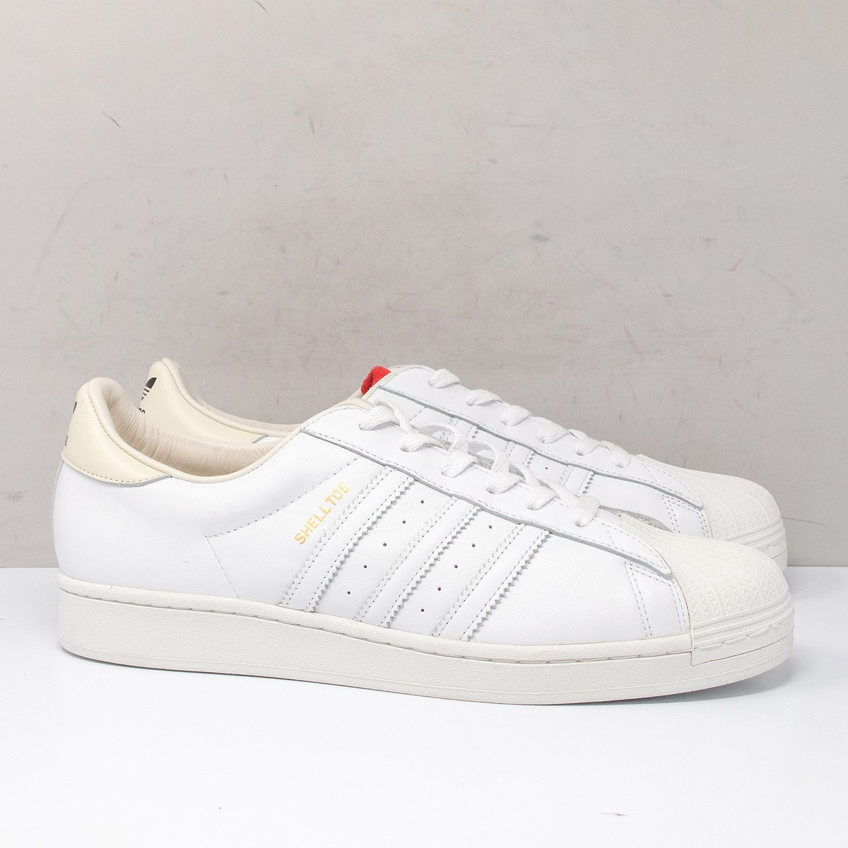 Adidas 424 x Superstar Shell Toe White/Scarlet, Men's 13 (FW7624