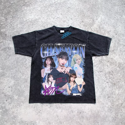 LE SSERAFIM ユニフォーム KIM CHAEWON Mサイズ　トレカ付 LE SSERAFIM KIM CHAEWON T-SHIRT SWEATSHIRT K-POP JERSEY TOUR
