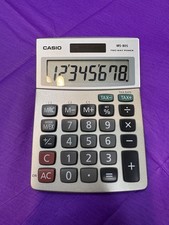 Casio MS-80S Two Way Power Solar Desktop Calculator Tested Working