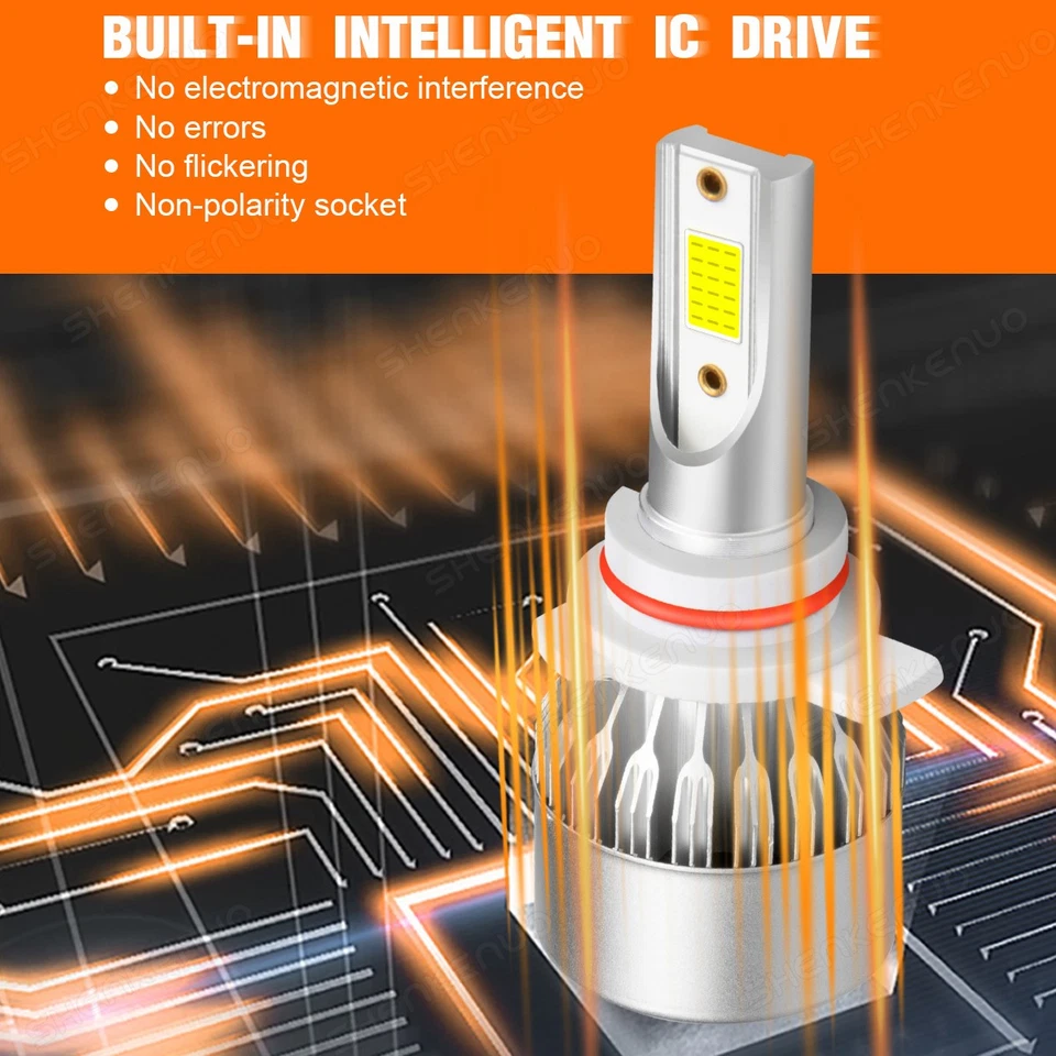 Faro LED 9005 HB3 blanco bombillas de haz alto/bajo C6 para KIA Sportage 2017-2019 Foto 2 de 4